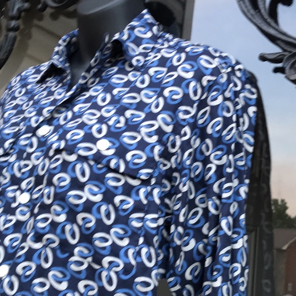 🚨B2G1 Vtg RALPH LAUREN Chain Link Print Buttoned Top & Skirt Set - Picture 5 of 8